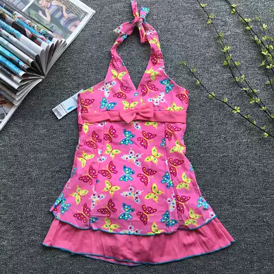 Junfei swimsuit girl child girl girl child girl one middle child Princess 4-8 year old child cute princess dress swimsuit