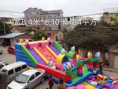 Large outdoor bouncy castle Children's Taolebao outdoor rock climbing inflatable slide trampoline breaking equipment