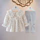2023 spring new girls' clothes baby girl cotton long-sleeved two-piece suit 1-2-3 years old spring clothes 0 baby clothes