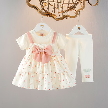 ເດັກນ້ອຍຍິງຊຸດ summer dress princess skirt ເຄື່ອງນຸ່ງຫົ່ມເດັກຍິງ