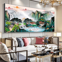 Diamond painting 2022 new full drilling living-room atmosphere Fuchun Mountain residence Tutu cross embroidered with wind diamond embroidery in China