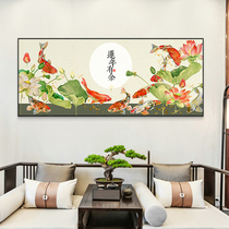 5d Diamond Painting Full Drilling New 2022 Jiuyu Year-year Lotus Living Room Cross Embroidered and Painted Crystal Diamond
