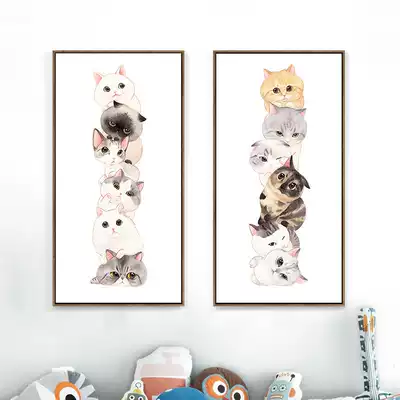 Diamond embroidery children's sticky diamond cross stitch diamond painting full diamond bedroom cute children's cat cartoon animation masonry painting