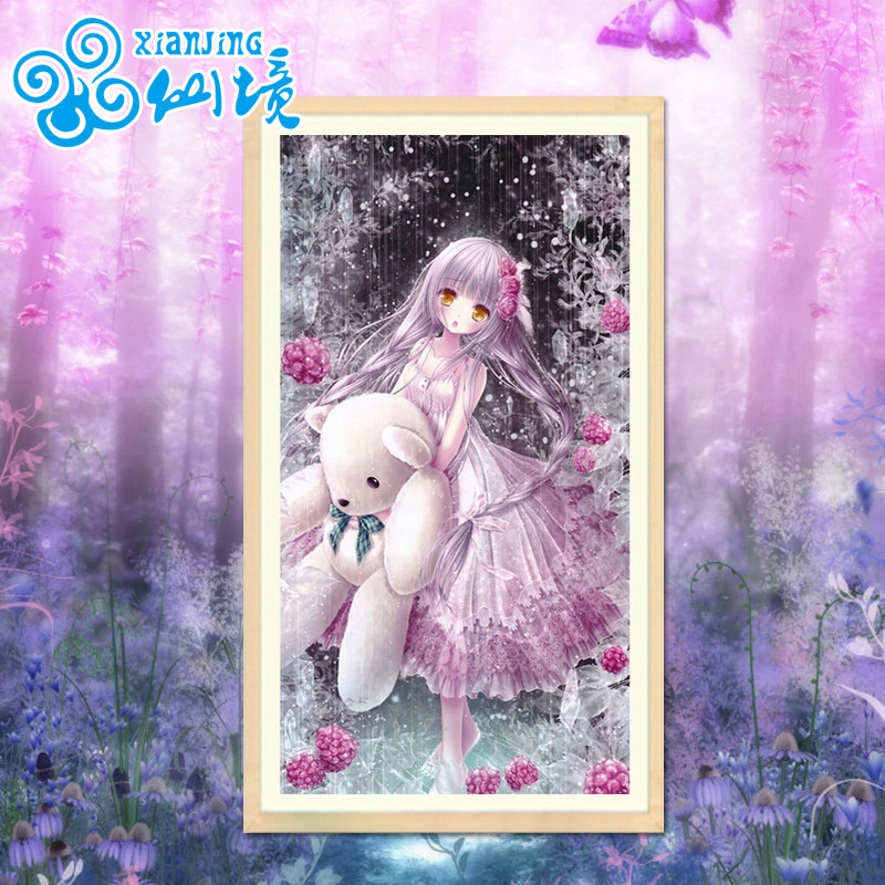 5D diamond painting cartoon full diamond round diamond diamond cross stitch masonry painting Rubik's cube diamond character beauty bedroom diamond embroidery