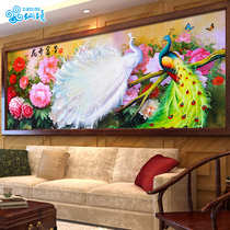 Wonderland Diamond Embroidery 2021 New 5D Diamond Painting Full of Peacock Point Diamond Cross-embroidered Living Room Masonry Painting