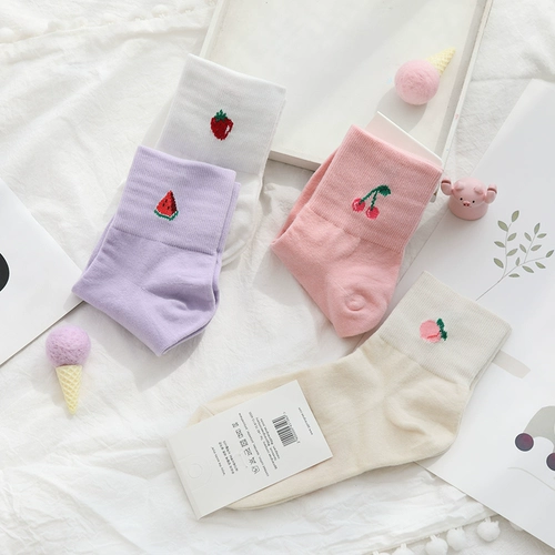 Tide, импортные демисезонные носки, хлопковые ретро гольфы, в корейском стиле
