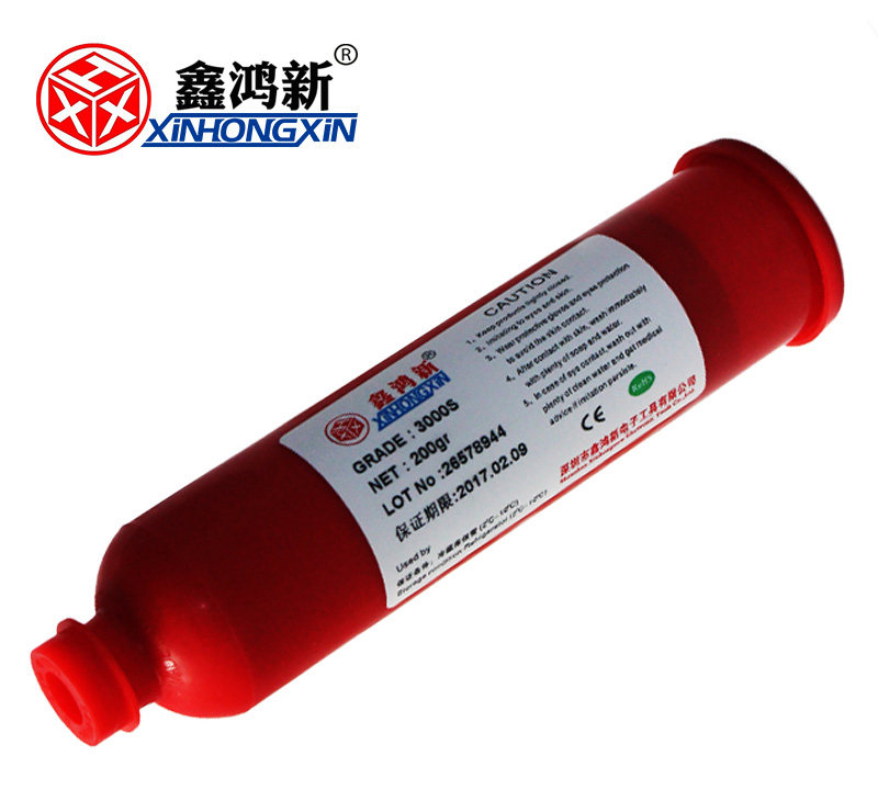 Xinhongxin SMT patch red glue 3000S welding red glue 200G value hot sale 2