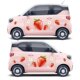 Suitable for Wuling Hongguang Miniev Macaron Car Body Stickers Pink Fruit Strawberry Car Stickers Decoration Cute and Personalized
