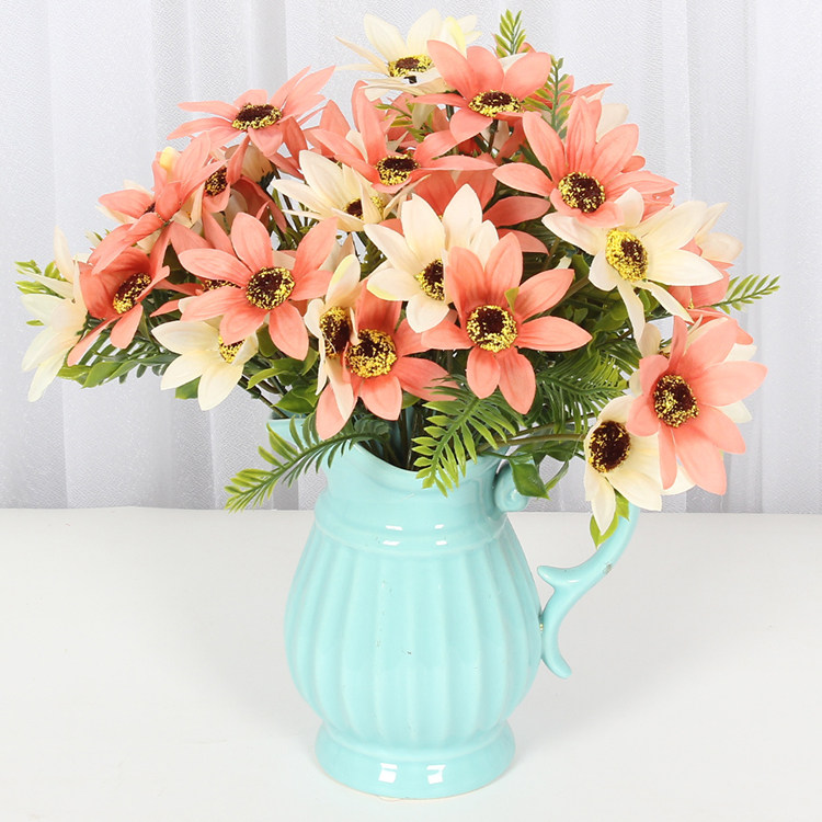 Simulated sunflower wedding dance booth flower arrangement at home Flower art living room decoration Wedding road flower arrangement