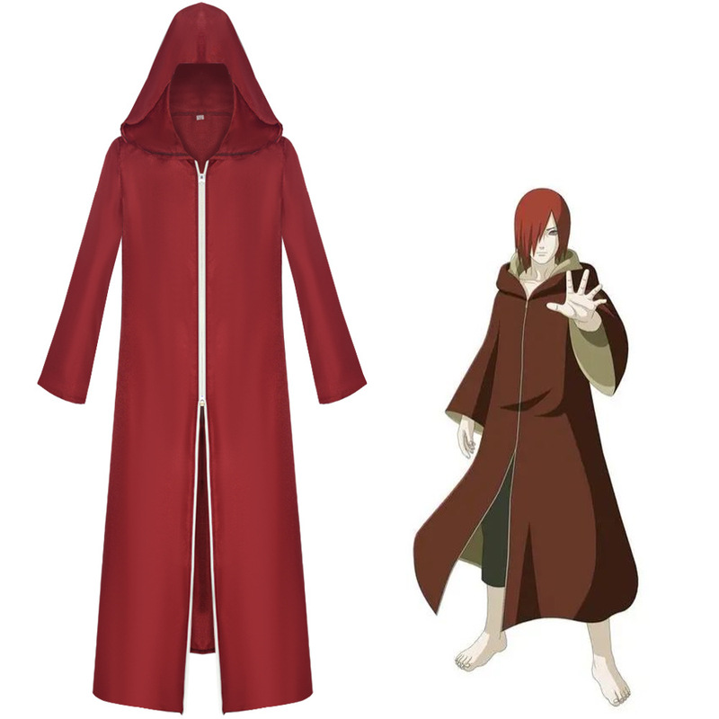 Naruto Obito Cloak Cosplay Costume Comic Con Halloween Role-Playing Cosplay Outfit Hooded Robe