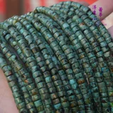 Натуральные бирюзовые бусины, браслет, ювелирный шарм, аксессуар, 5mm