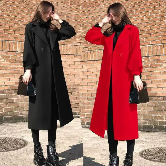 Демисезонное шерстяное пальто, куртка, длинное элитное trench coat, корейский стиль, большой размер, максимальная длина, оверсайз, увеличенная толщина