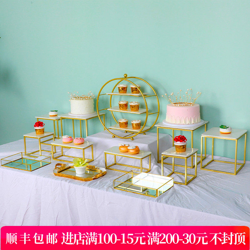 Simple buffet cold meal tea break table display stand Dessert table decorative ornaments European-style creative pastry rack