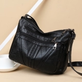 Вместительная и большая сумка на одно плечо, из натуральной кожи, для среднего возраста