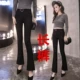 Quần micro-horn nữ mùa thu đông 2018 mới mặc quần legging nữ cộng với nhung là quần lửng 9 quần nữ màu đen quần sooc đùi