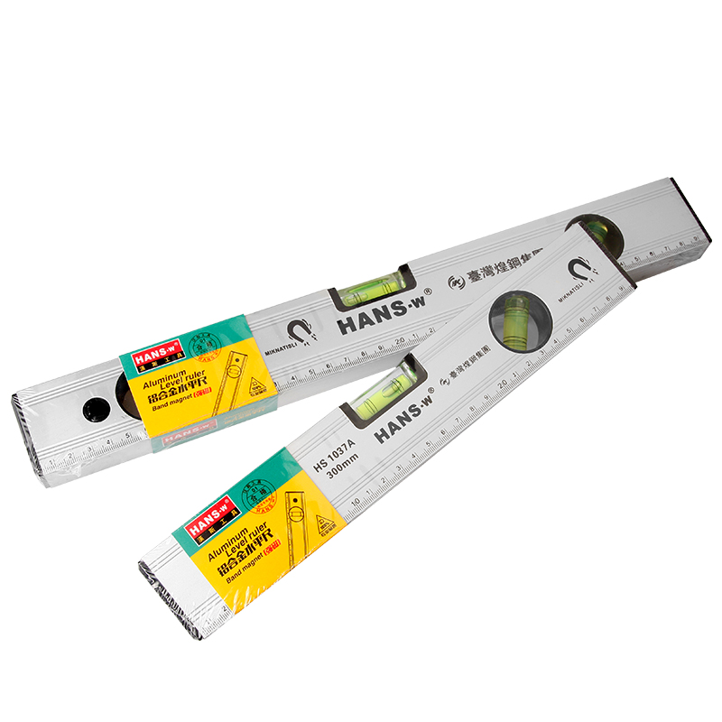 Hans aluminum alloy magnetic horizontal ruler multifunctional horizontal ruler level measuring instrument flat water ruler level gauge
