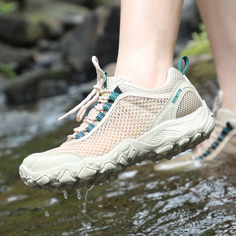 Humvee Outdoor Traceability Shoes Women's Summer New Web Face Light Breathable Hiking Shoes Men's Non-slip Speed Interferometric Water Shoes Men