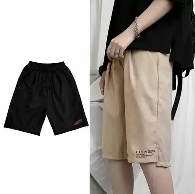 Summer 5-point pants Men's loose and all-match ins tide brand shorts net red shake sound Korean version of the trend personality tide five-point pants