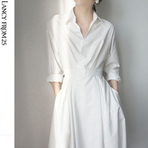 Lanzy Summers new design sensation Little crowdwhite shirt Long dress texture lukewarm and superior sense dress children