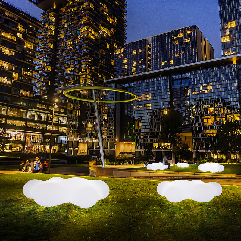 Mall Casual Beauty Chen Decoration Luminous Clouds stools Outdoor Garden Commercial Square Waterproof Creative Rest Seat