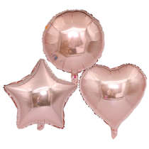 18 inch rose gold aluminum film love five-pointed star round star aluminum foil balloon birthday party decoration balloon