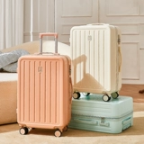 Высококачественный розовый вместительный и большой прочный чемодан с молнией