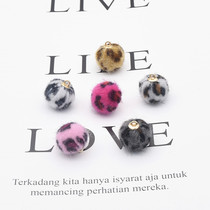 DIY jewelry accessories BAO WEN imitation mink fur ball bead pendant earrings earrings accessories materials
