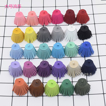 DIY jewelry accessories pure hand-made 3cm Korean velvet color tassel plump keychain pendant pendant accessories