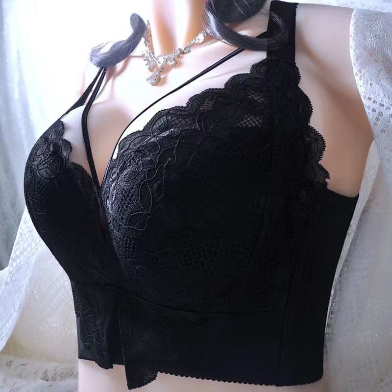Plus Size Lingerie for Chubby Girls, Large Size Bra That Makes Big Breasts Look Smaller, Gathers and Prevents Sagging, Gathers Side Breasts, 100kg Sexy Bra D