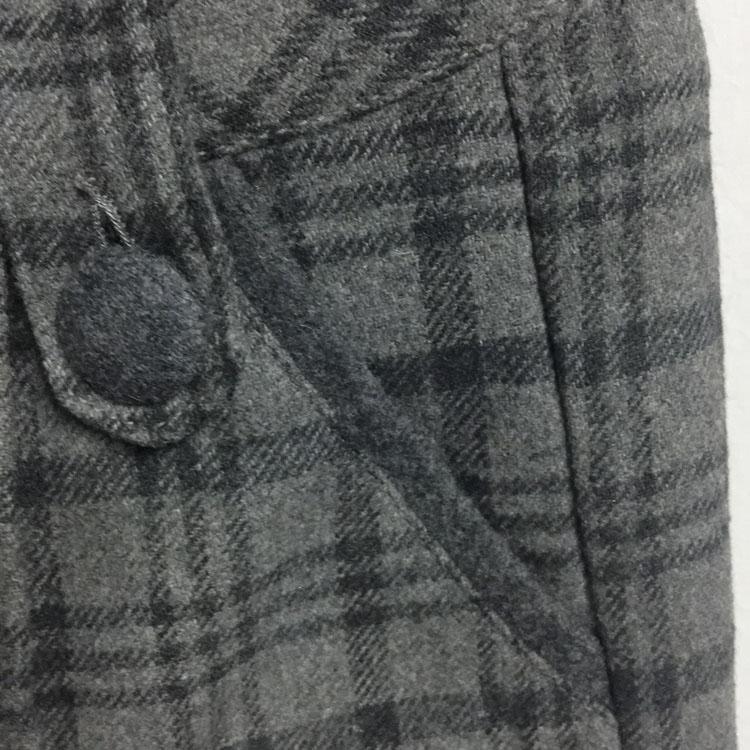 Quần soóc kẻ sọc của SDEER quần short len ​​mùa thu và mùa đông phá vỡ mã đặc biệt quần lửng nữ hàn quốc