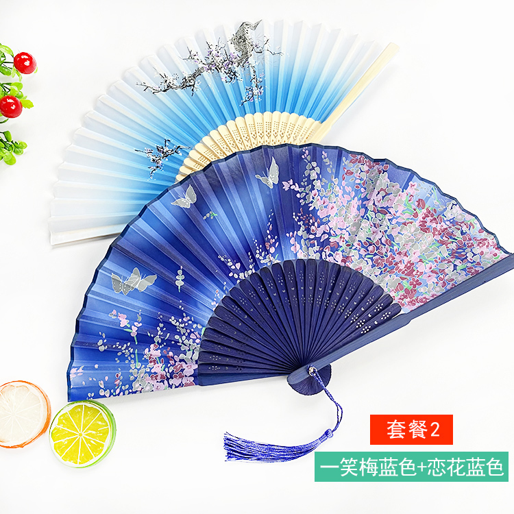 Fan Folding Fan Gufeng China Wind Female Style Hanfu Qipao Dance Children Students Summer Carry-on Fold Small Fan