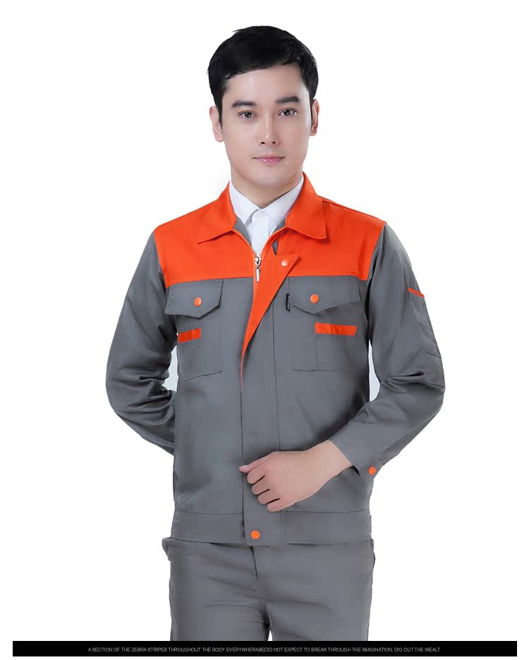 Bảo hiểm lao động tùy chỉnh Quần áo Nhà máy Quần áo Thêu chữ In mùa xuân dài tay áo nam Quần áo bảo hộ lao động đồ bộ kiểu đẹp 2021
