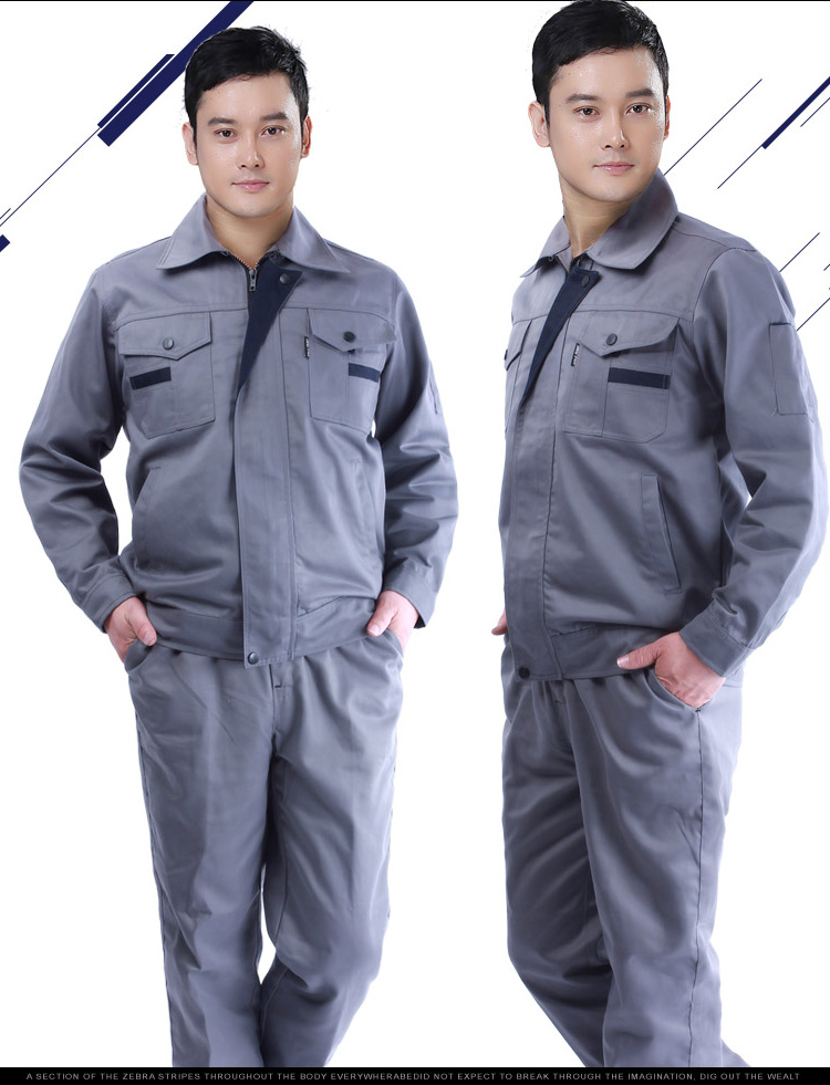 Bảo hiểm lao động tùy chỉnh Quần áo Nhà máy Quần áo Thêu chữ In mùa xuân dài tay áo nam Quần áo bảo hộ lao động đồ bộ kiểu đẹp 2021