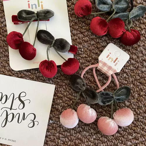 Детская красная праздничнная изысканная резинка для волос, милый аксессуар