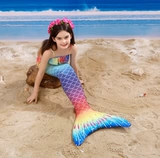 Детский купальник, наряд маленькой принцессы, комплект, крой «рыбий хвост», подходит для подростков