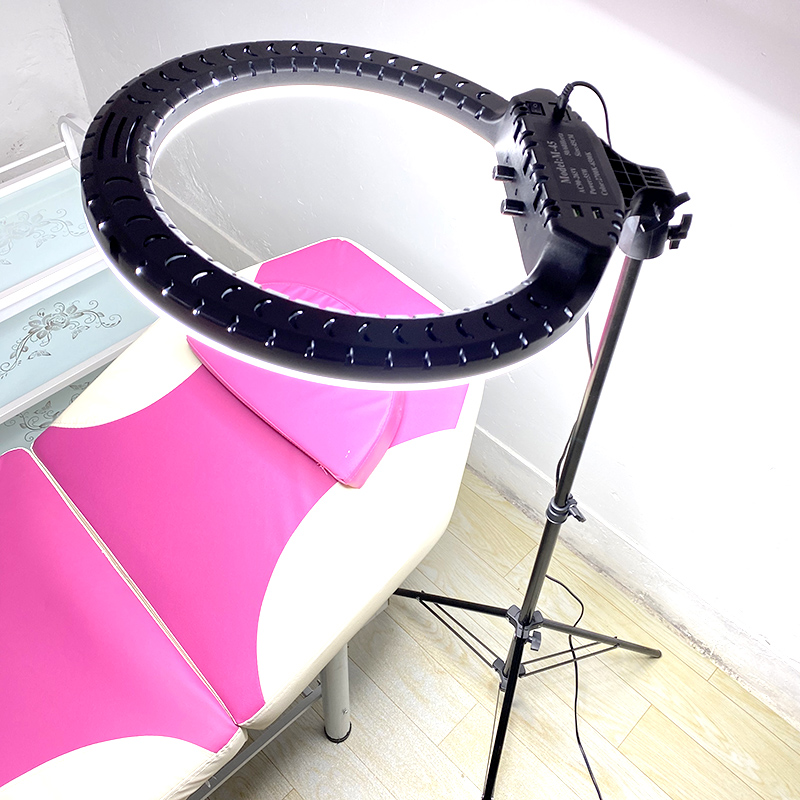 18-inch large aperture high-brightness LED tattoo lamp beauty lamp shadowless tattoo beauty eyelashes special floor folding portable