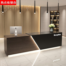 Front desk Modern simple company large reception desk High-end sales department Beauty salon Bar counter cashier counter customization