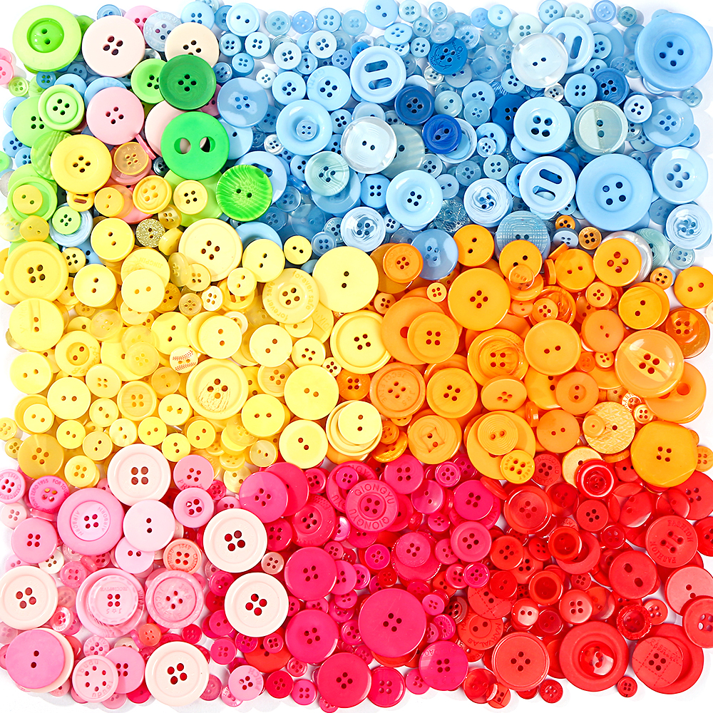 Colorful button button accessories kids diy hand button making kindergarten art area creative materials bag concealed buckle