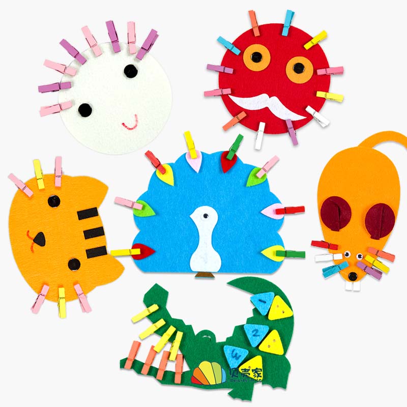 Clip clip kindergarten art area children's handmade diy doll home area material early education educational toys teaching aids