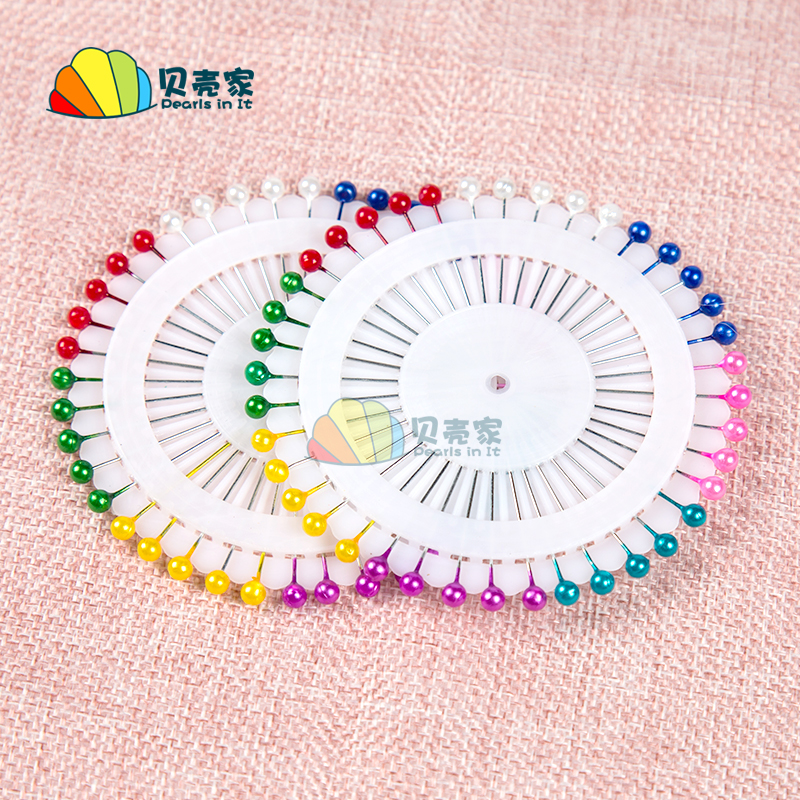 Color positioning needle bead needle large head needle fixed gauge needle pearl large head needle paper roll accessory fixing ornament with pearling needle