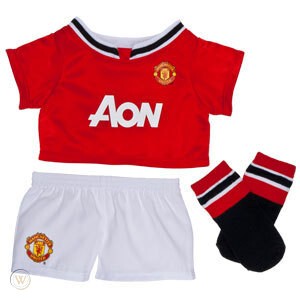 Duffy Bear Teddy Bear Plush Toy Doll Shirley Rose Doll Clothes Manchester United Football Jersey Three-Piece Set