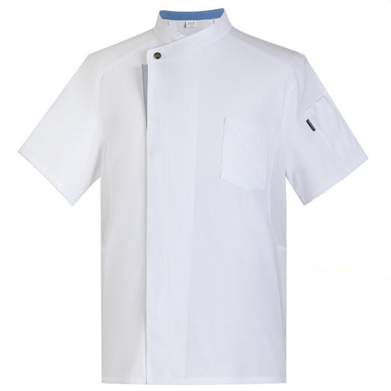 Hotel high-end chef uniform short-sleeved pure cotton cake baking canteen hotel restaurant kitchen work clothes customized summer