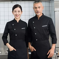 Черный лонгслив, фартук