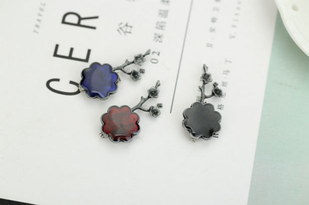Phụ nữ đan khăn choàng trâm cài phụ kiện hoa hồng trâm vàng ngọc trai lá sen tre mận retro pin trâm ghim cài áo vest nữ