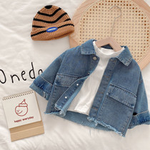 Girl Boy Jeans Jacket 2022 Spring Dress New Korean Version Fashion Baby Casual Children 100 Hitch Casual Children