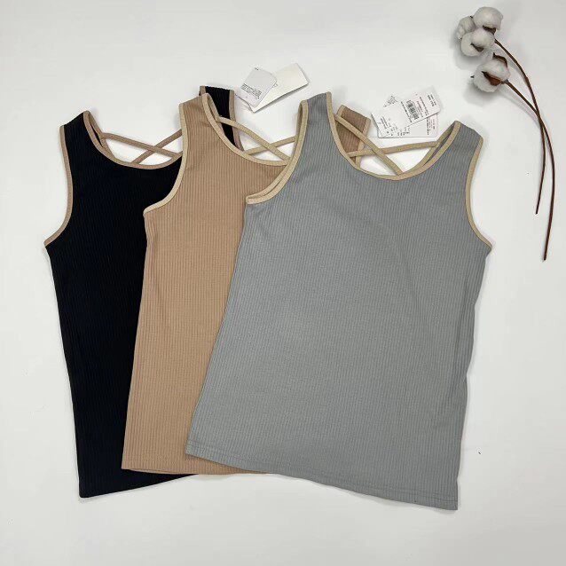 Cotton in natural Earth Music Green parks sleeveless 100 lap small harness design sensation