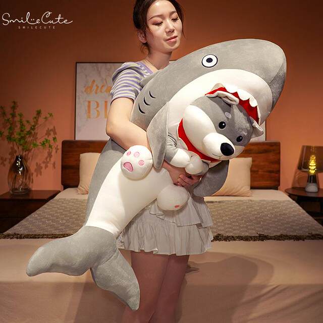 Hong Kong Sc Shark Dog Doll Sleeping Pillow Funny Plush Toy Doll Quirky Shark Birthday Gift
