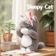 Japanese Sc Sleepy Cat Plush Toy Cute Doll Sleeping Pillow Girl Doll Birthday Gift