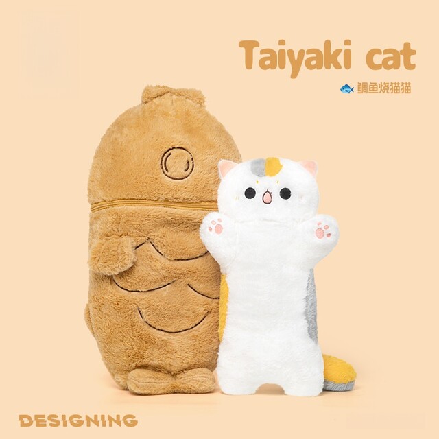 Japanese Sc Taiyaki Cat Pillow Carrot Rabbit Plush Toy Doll Stuffed Animal Birthday Gift