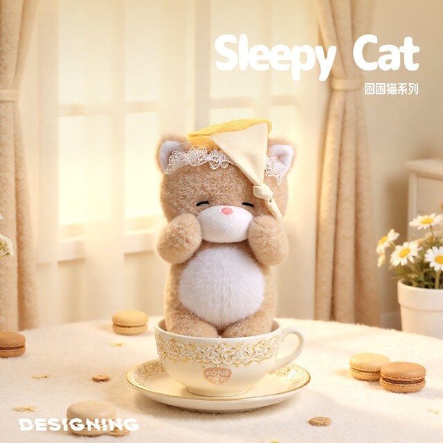 Japanese Sc Sleepy Cat Plush Toy Cute Doll Sleeping Pillow Girl Doll Birthday Gift